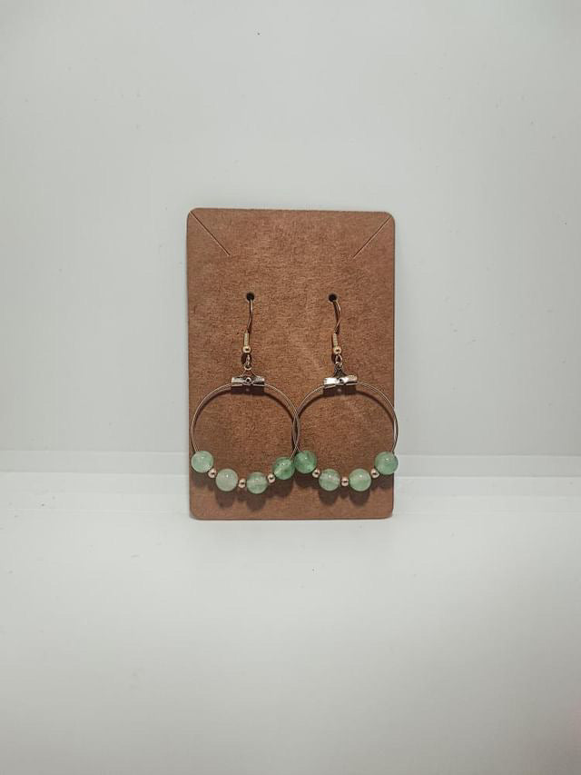 Créoles Thiannah Aventurine verte