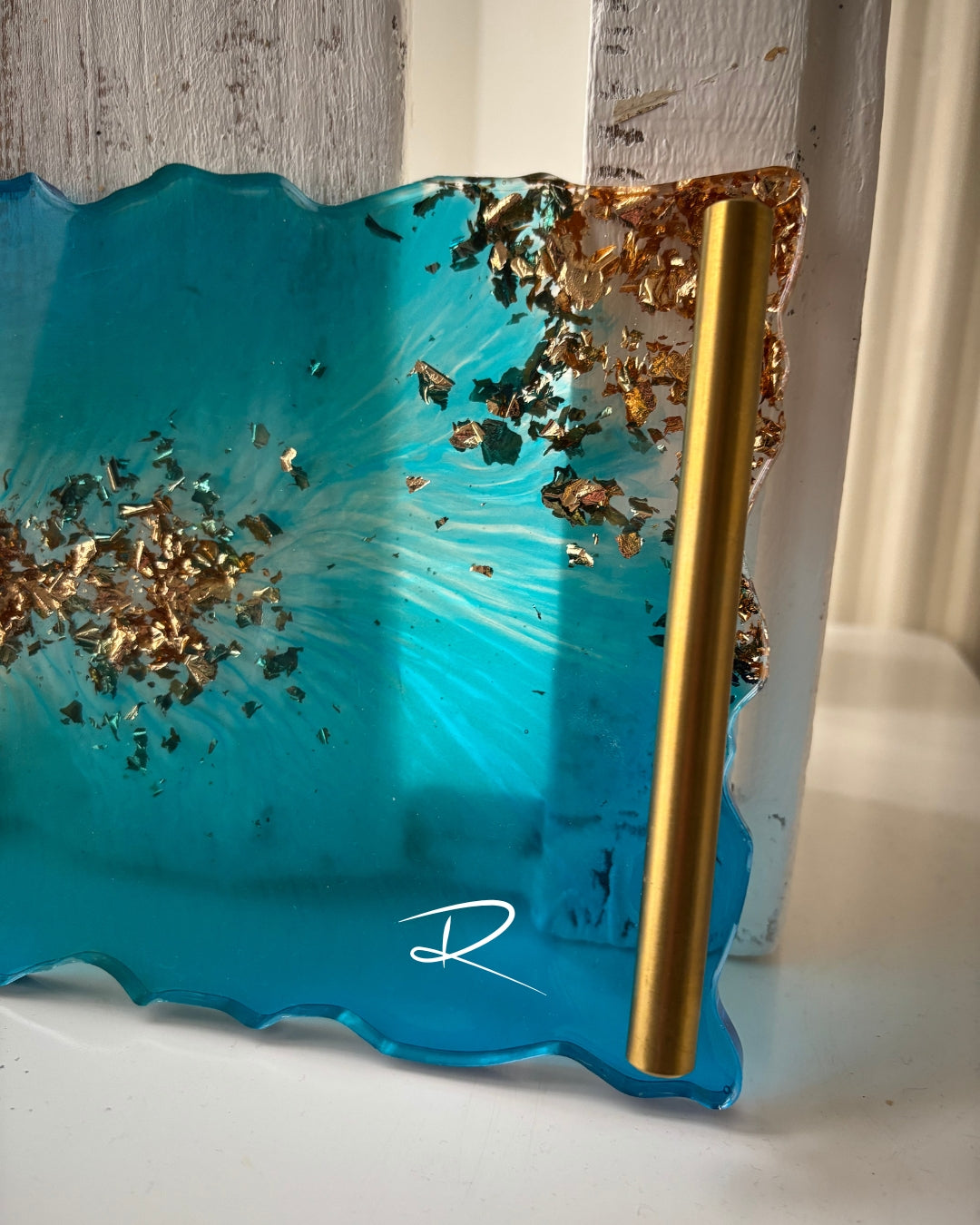Plateau bleu & gold