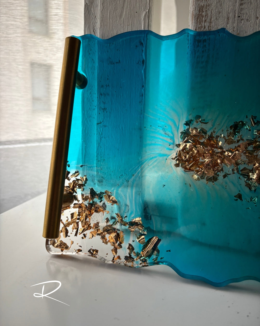 Plateau bleu & gold