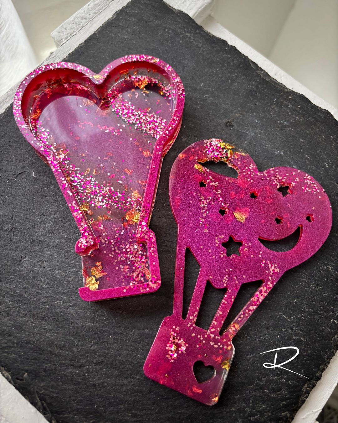 Boite montgolfière rose