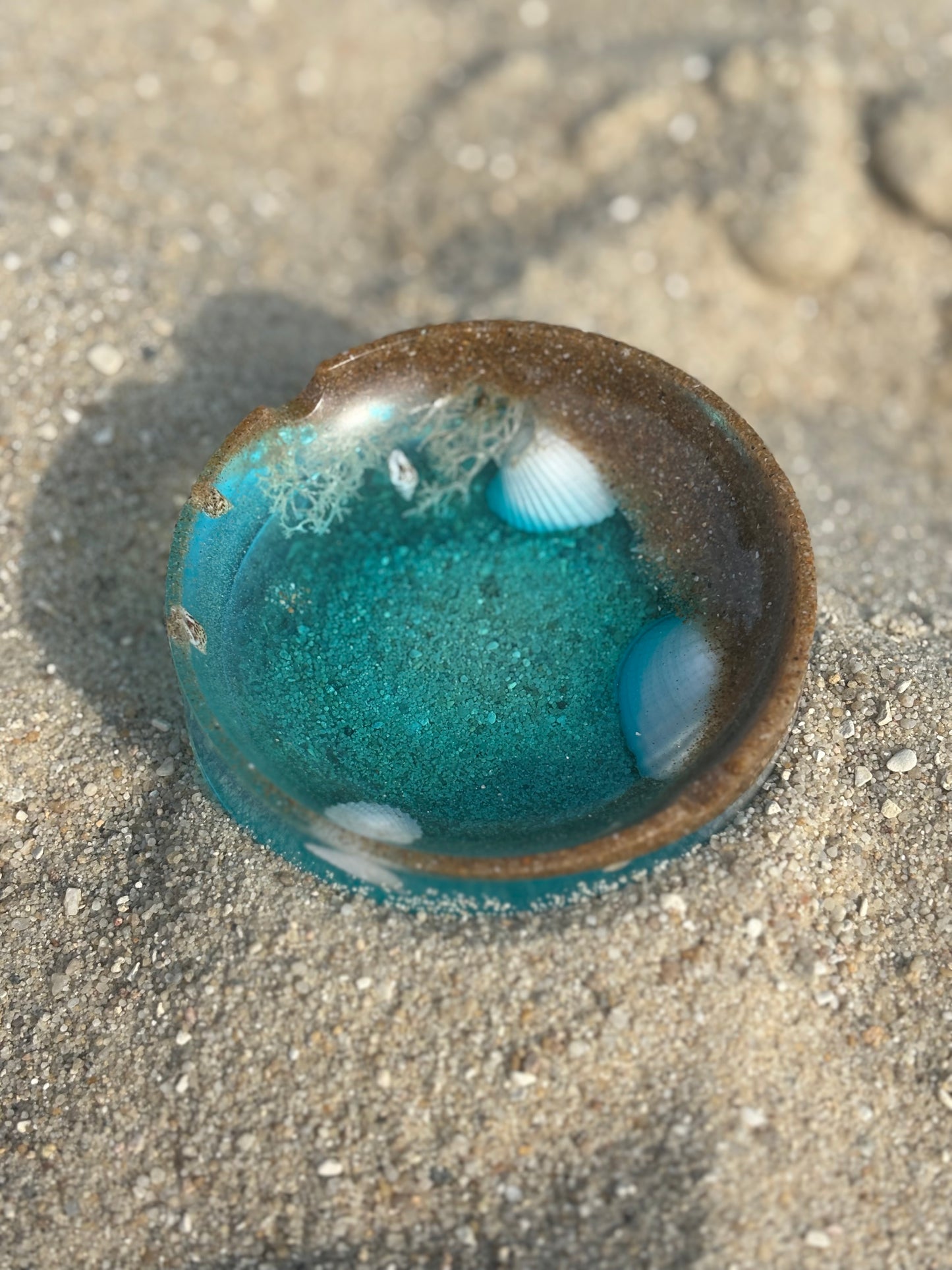 Cendrier plage et coquillages