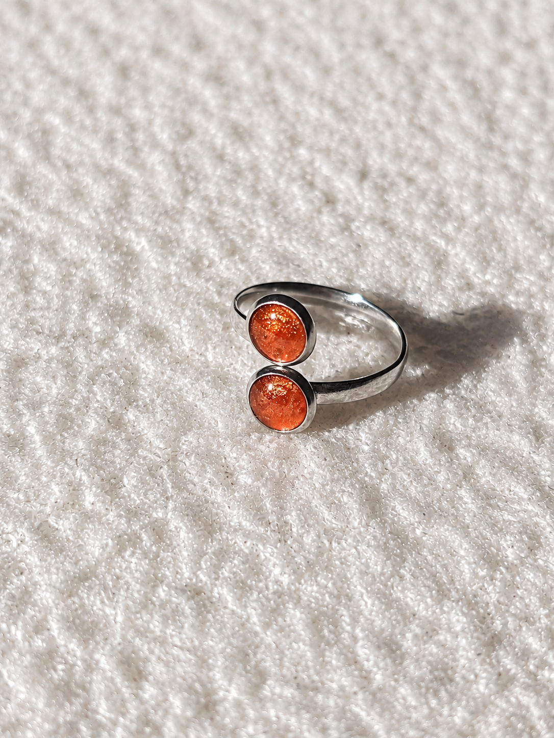 Bague Orange & argent