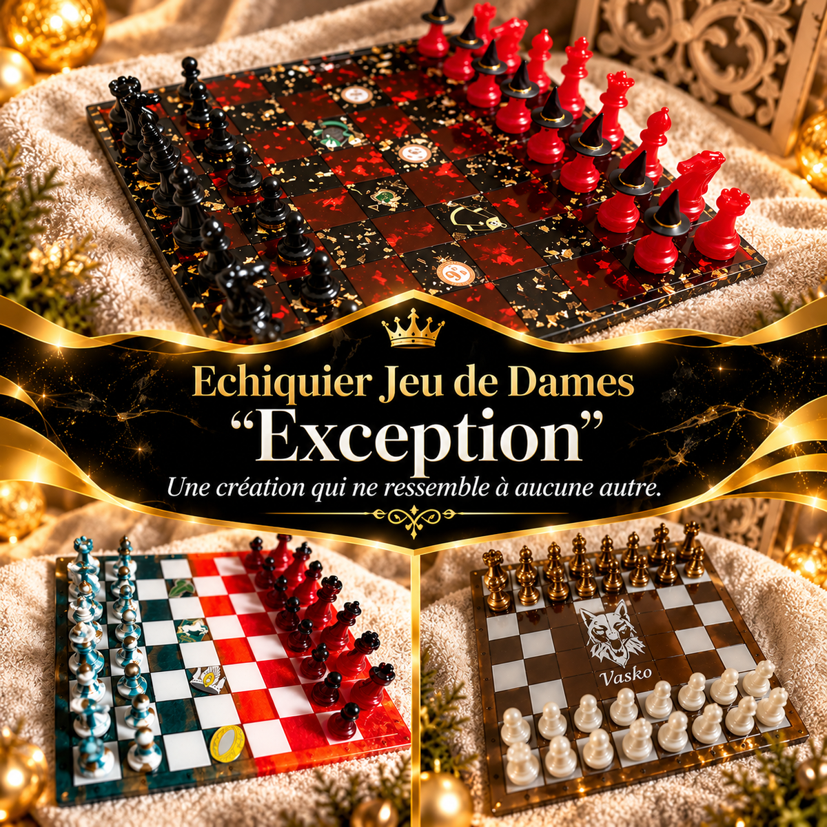 Plateau d'échecs personnalisable