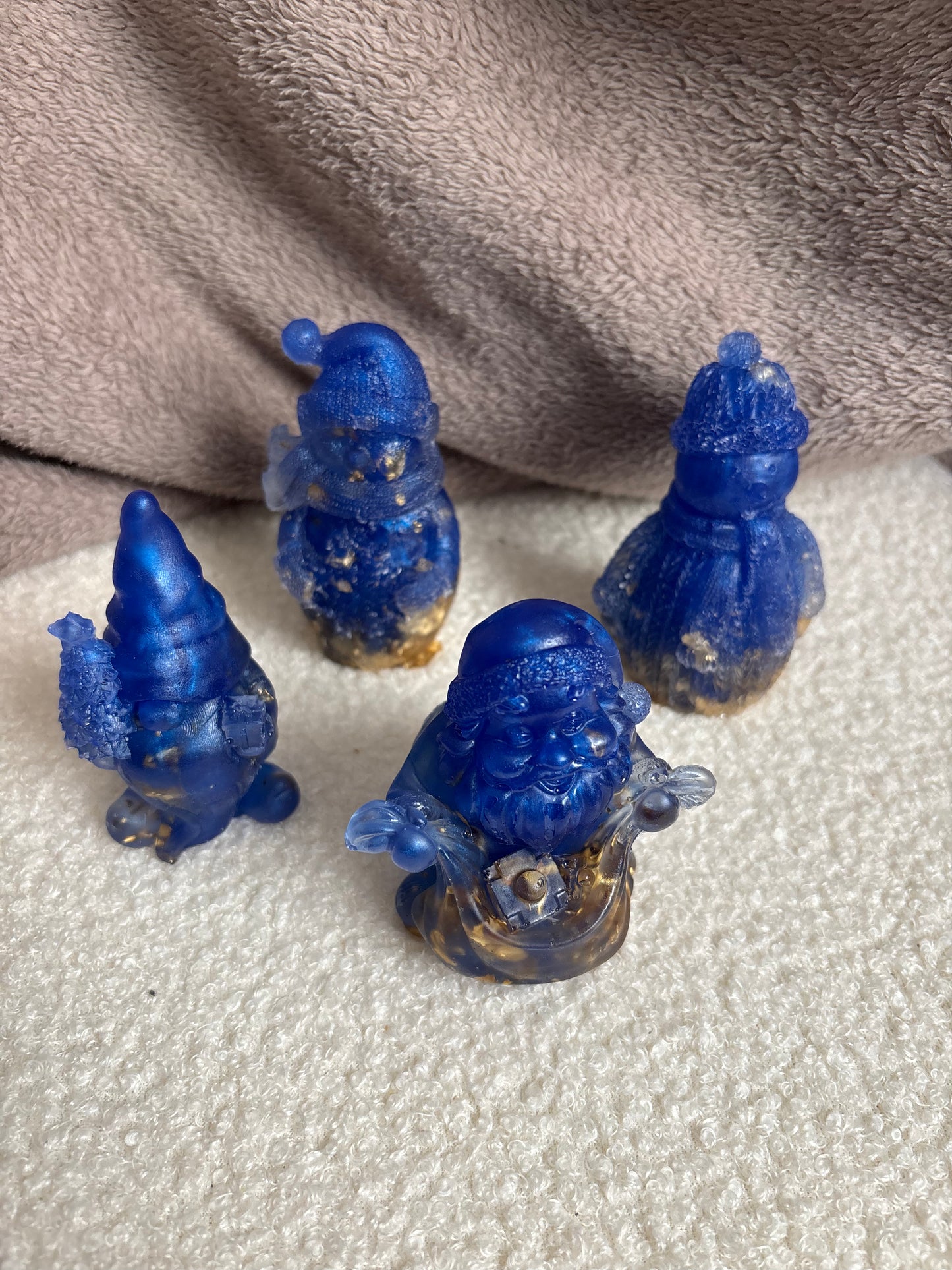 Lot sujets bleu & gold