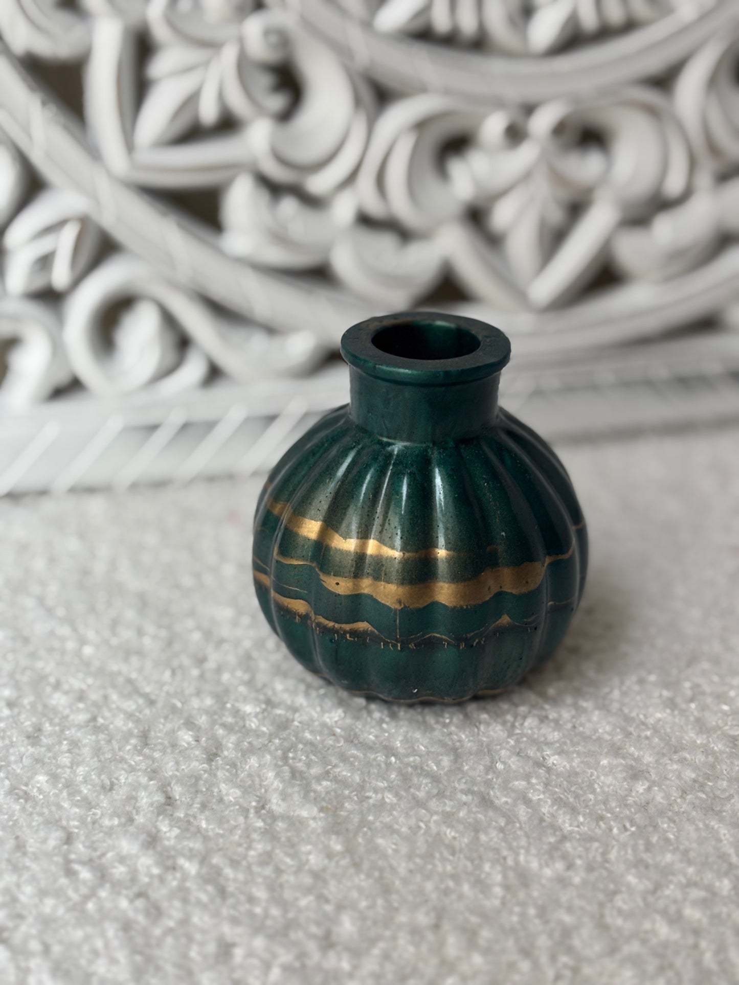 Bougeoir vert canard