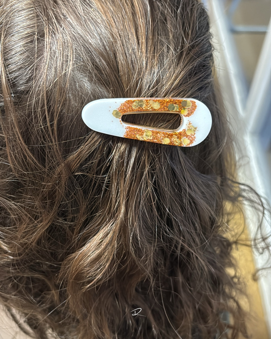 Barettes orange et gold