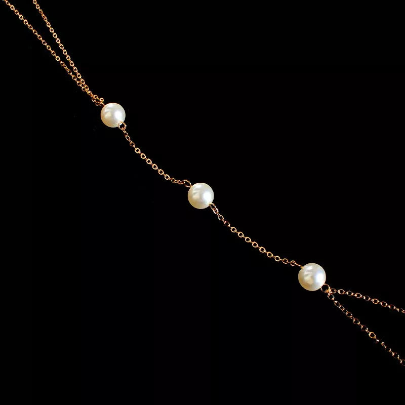 CHAINE DE CORPS FEMME AVEC PERLES