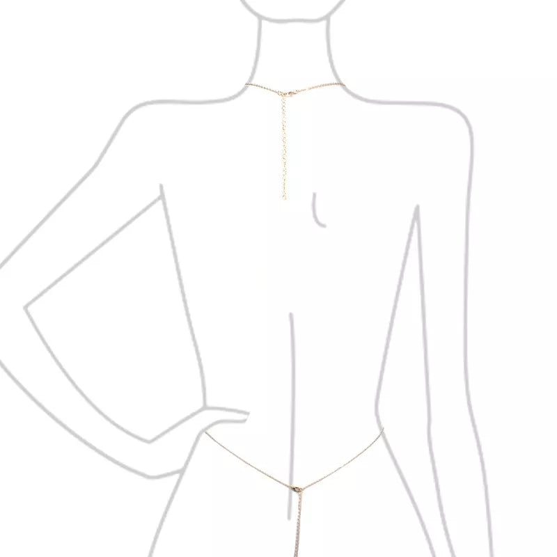 CHAINE DE CORPS FEMME AVEC PERLES