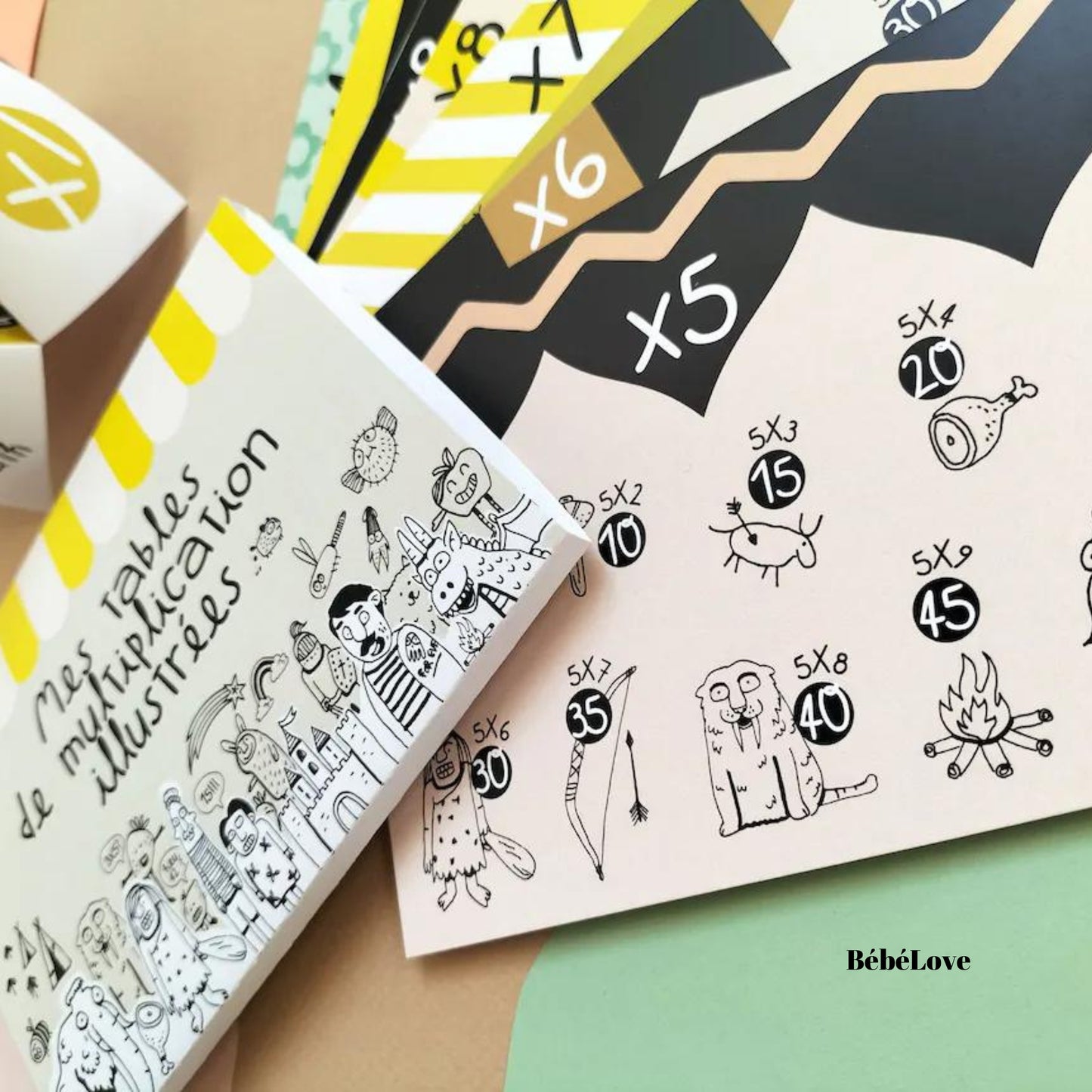 Coffret Tables de multiplications illustrées
