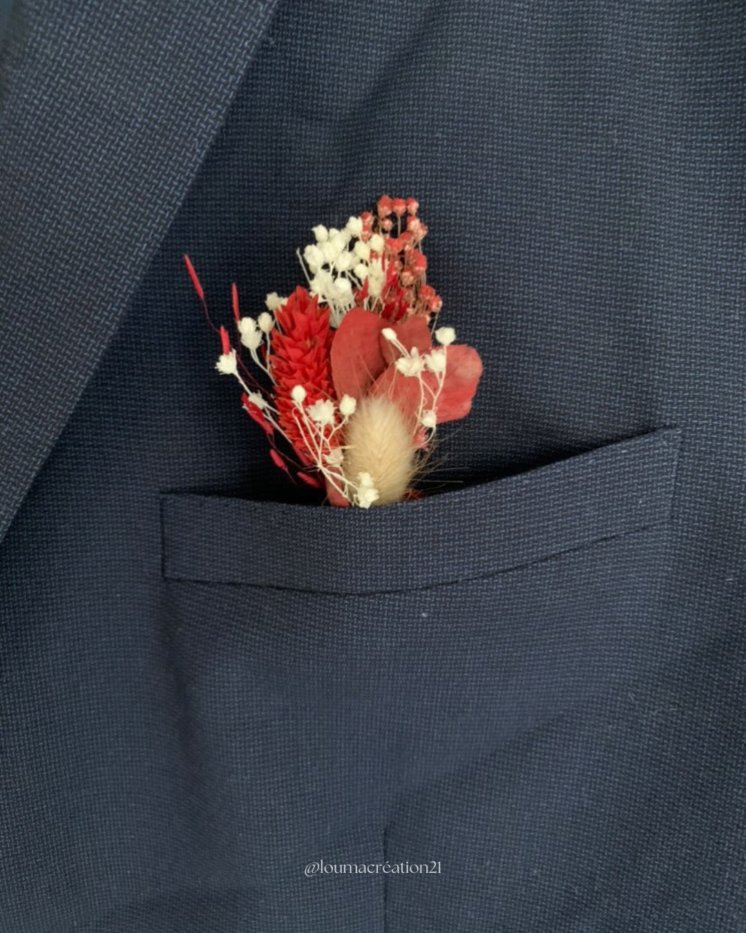 Boutonnière en Fleurs Séchées pour Homme