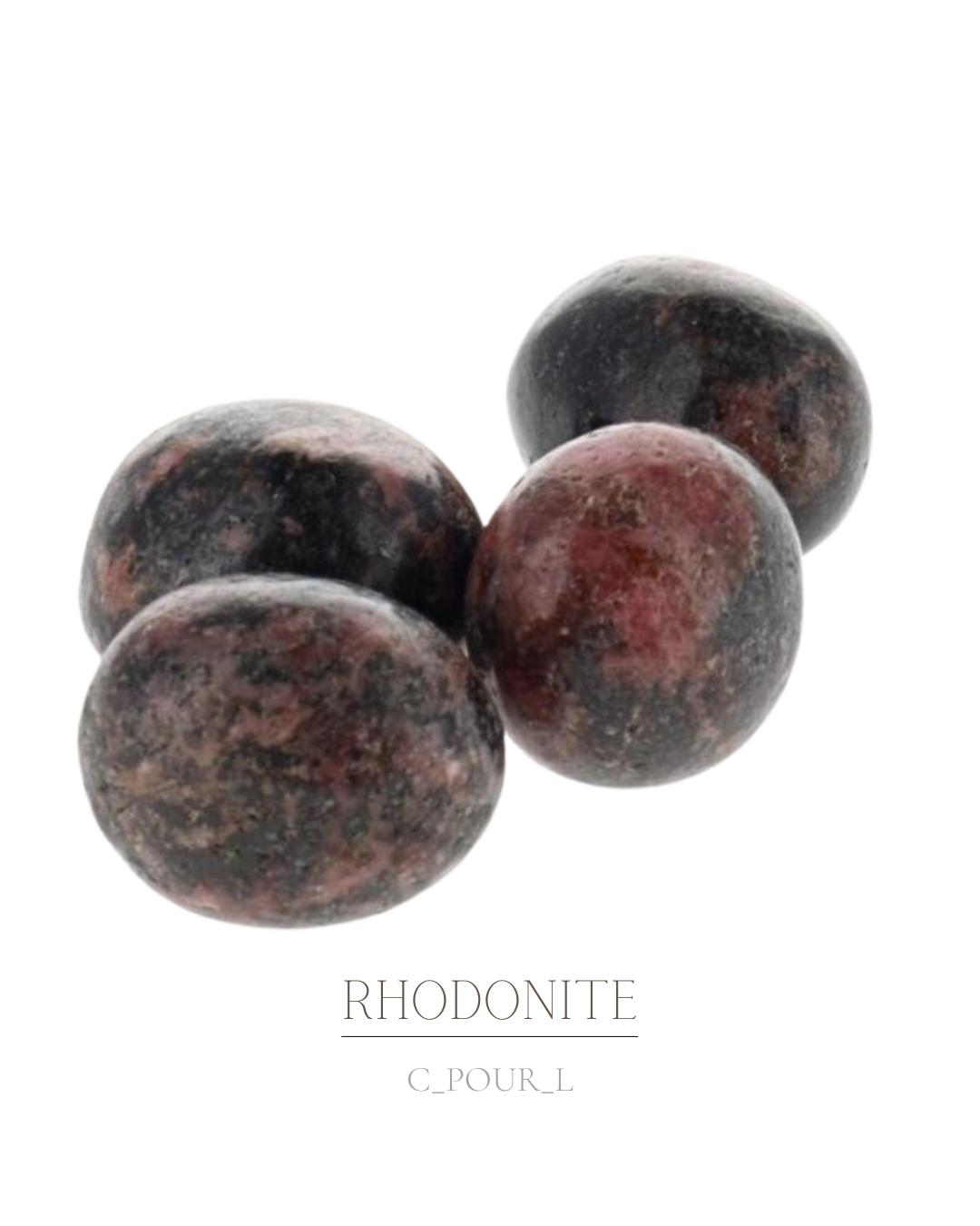Pierre roulée Rhodonite