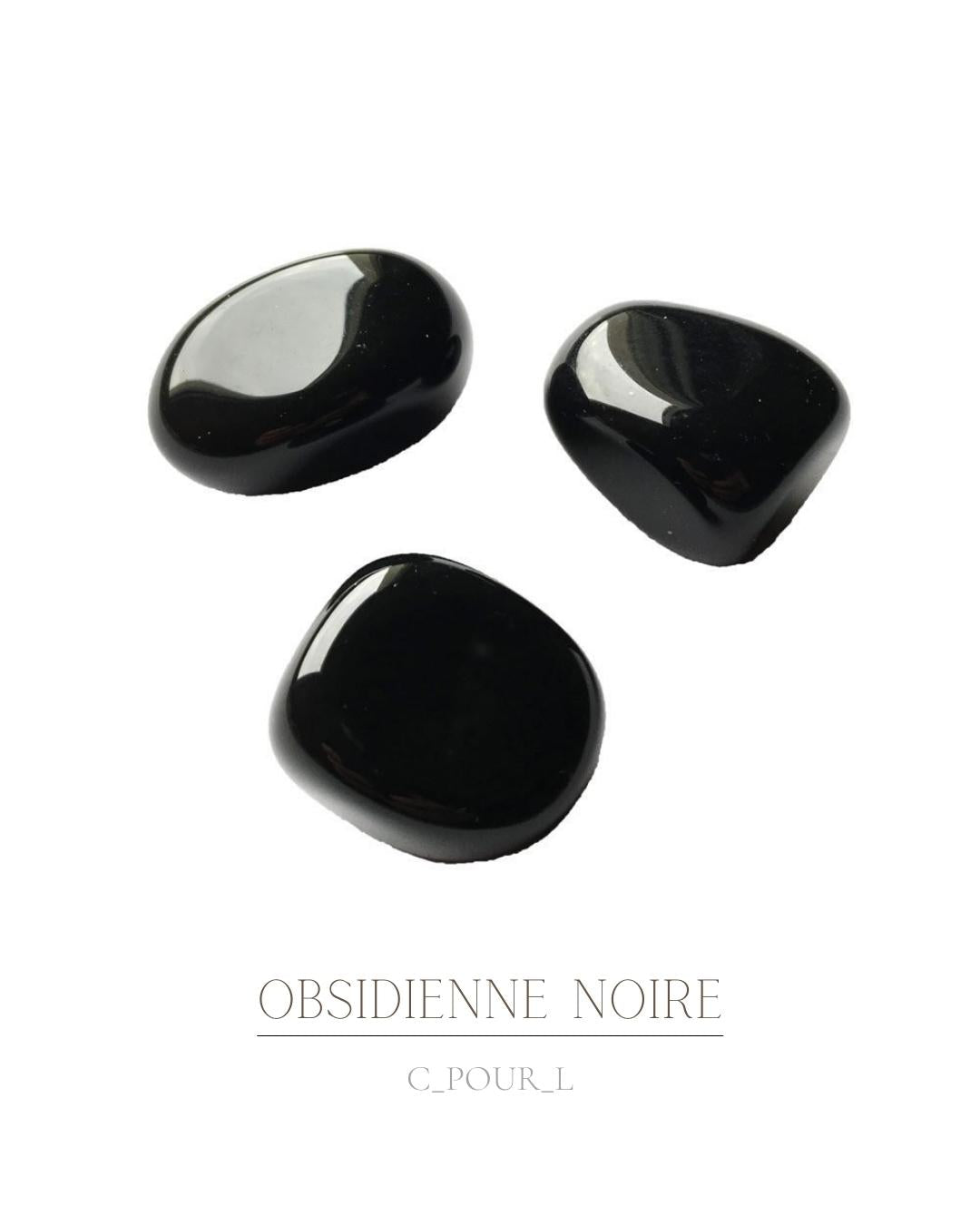 Pierre roulée Obsidienne Noire