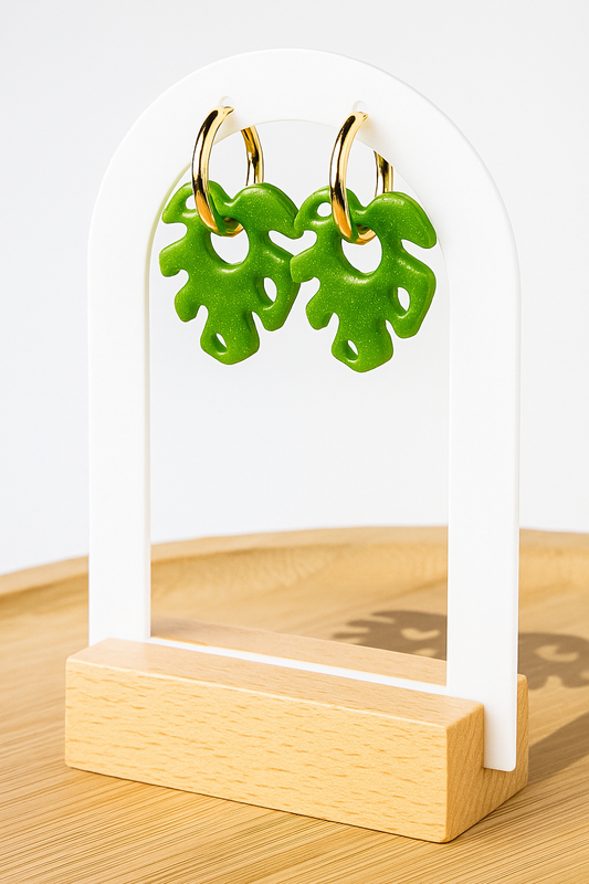 Boucles feuilles tropicales vertes