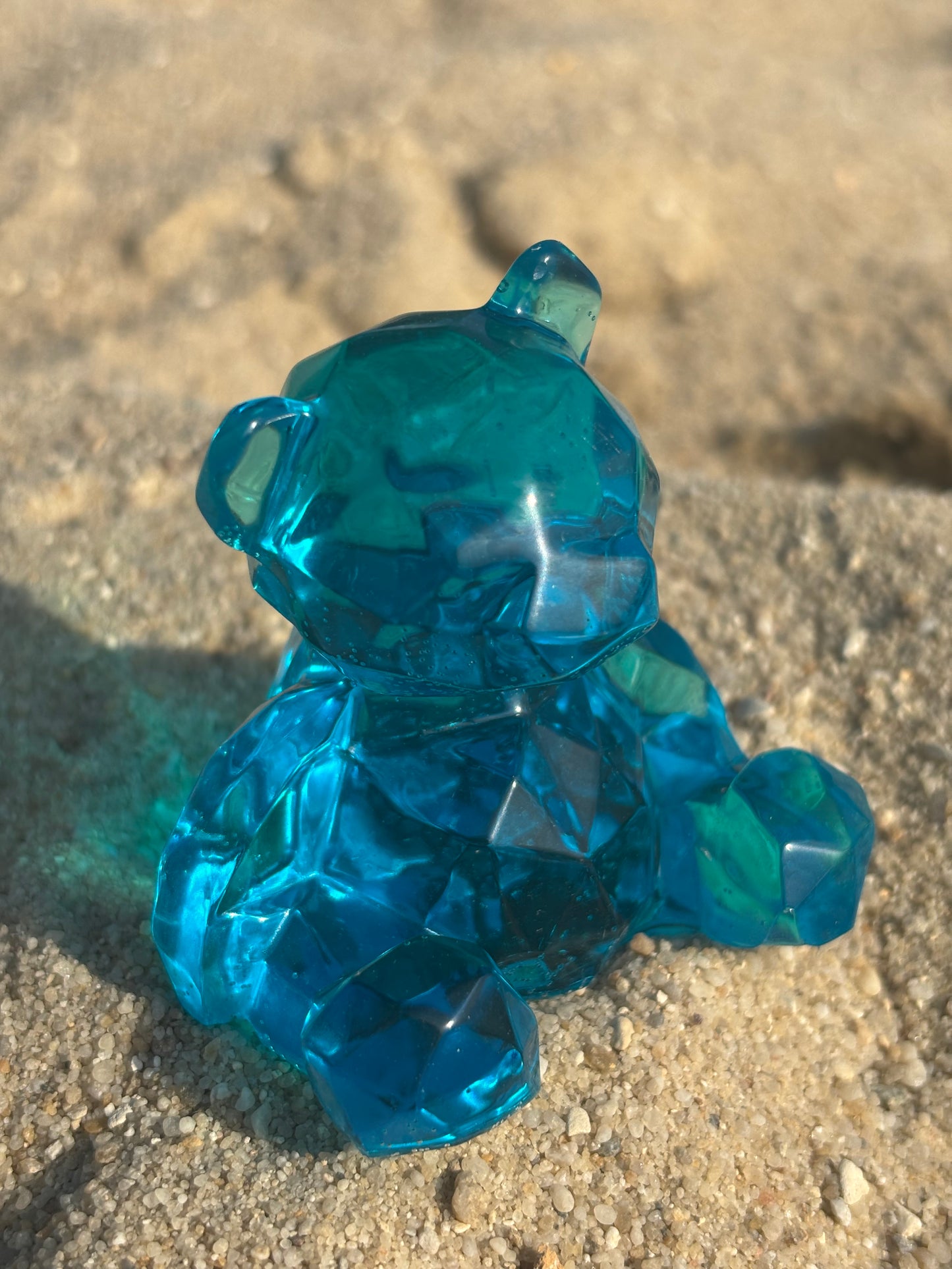 Ourson bleu transparent