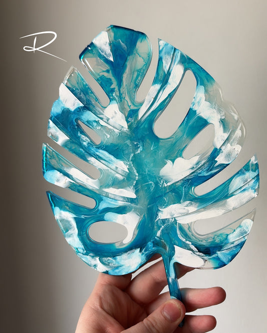 Feuille tropicale turquoise