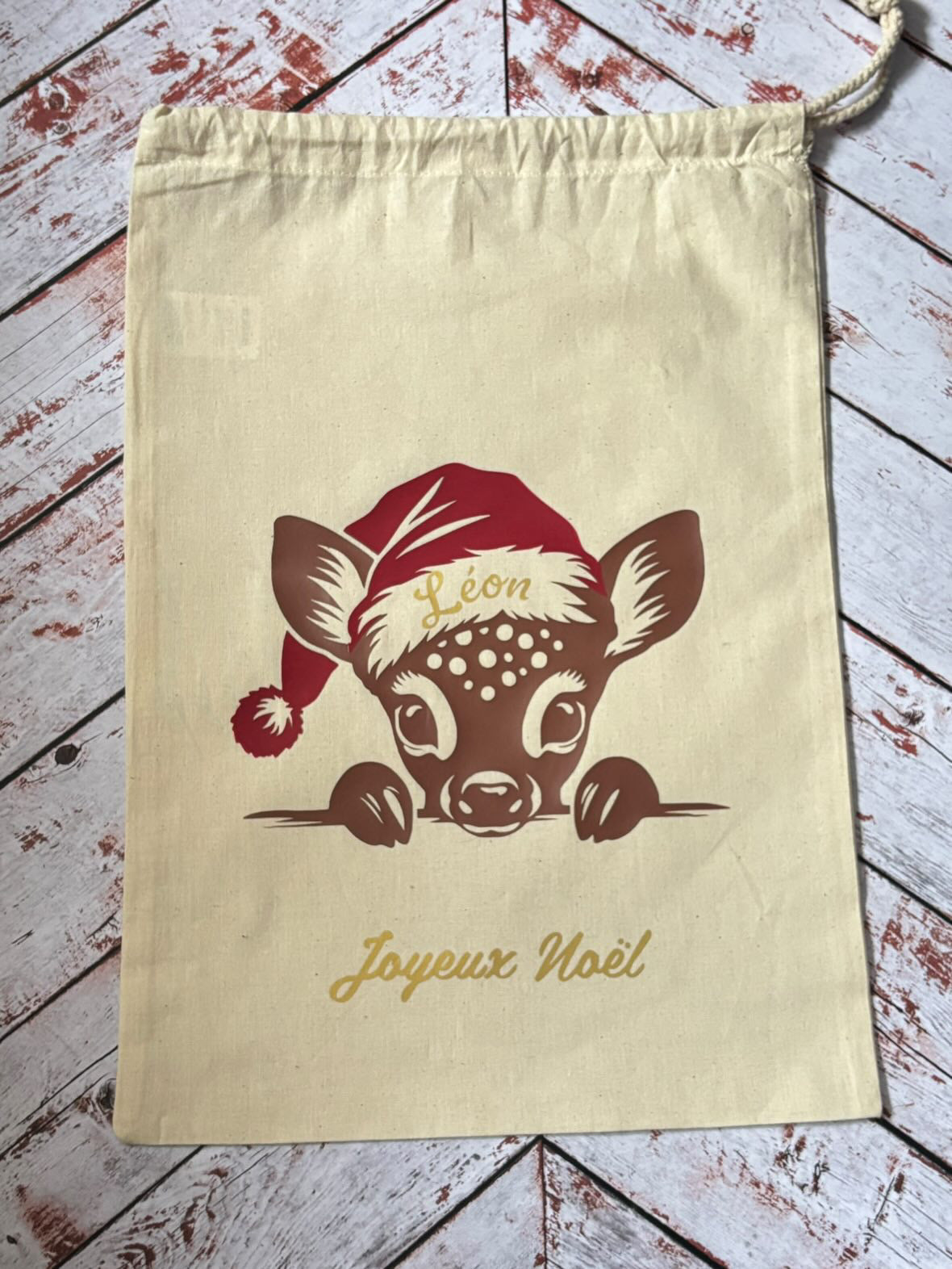Hotte de Noël petit renne