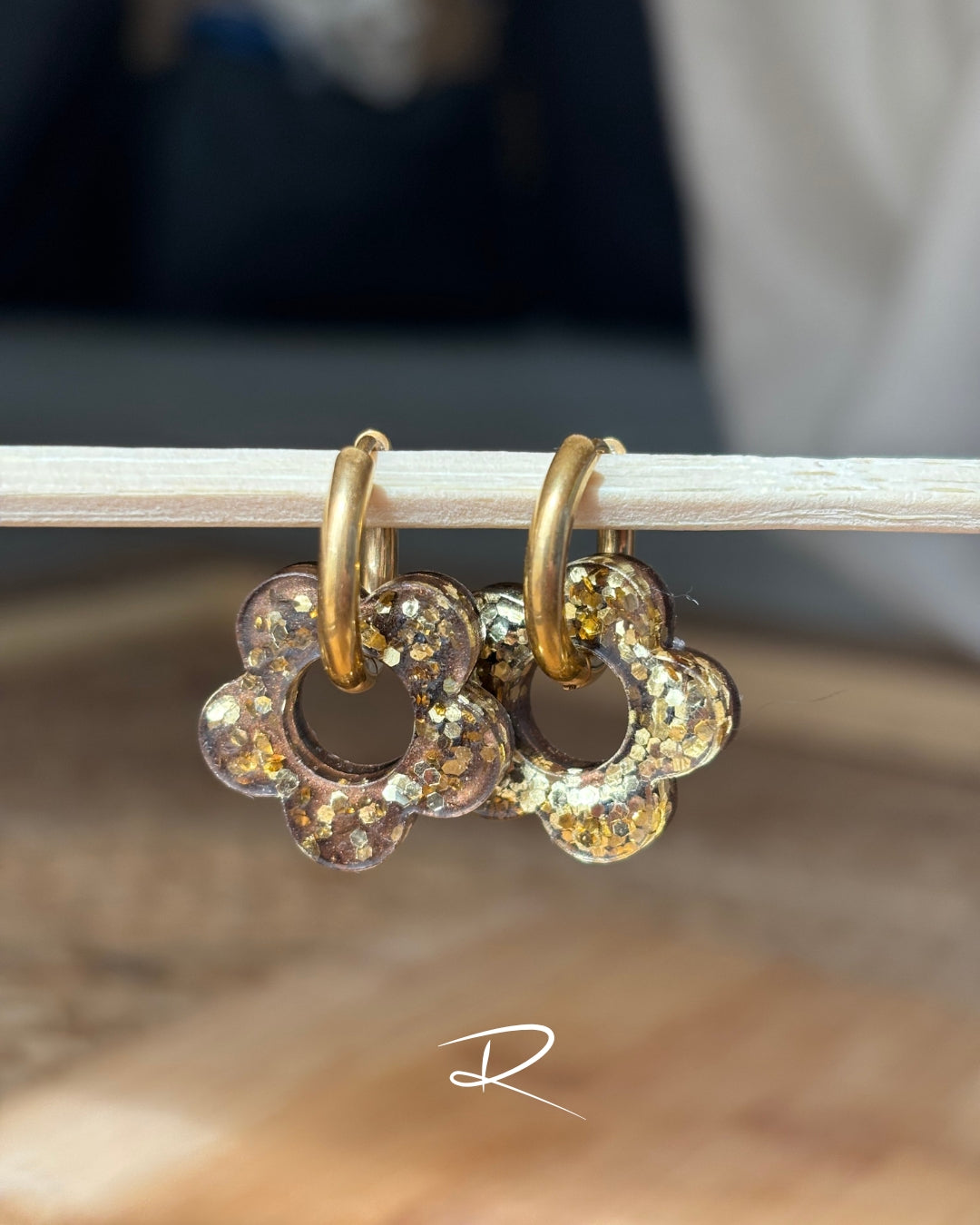 Paillettes or et marron