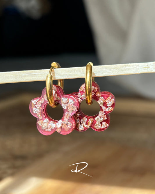 Rose et cristaux