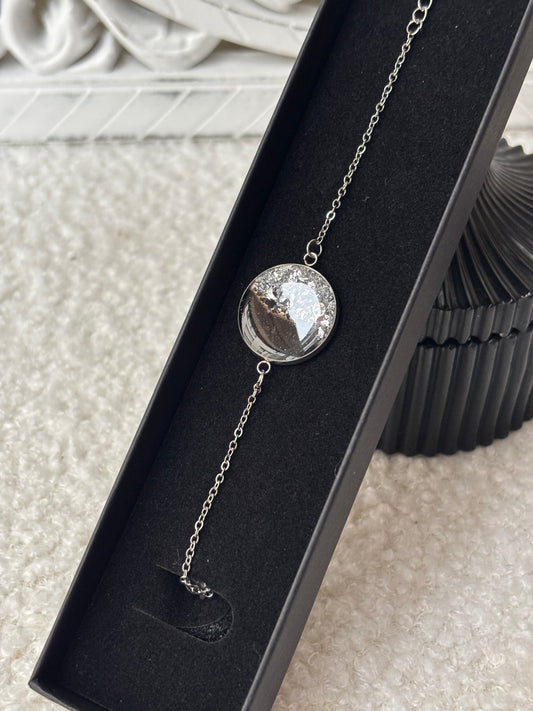 Bracelet noir et argenté