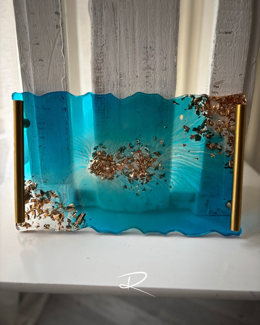 Plateau bleu & gold