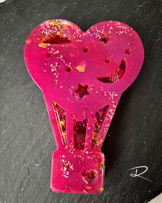 Boite montgolfière rose