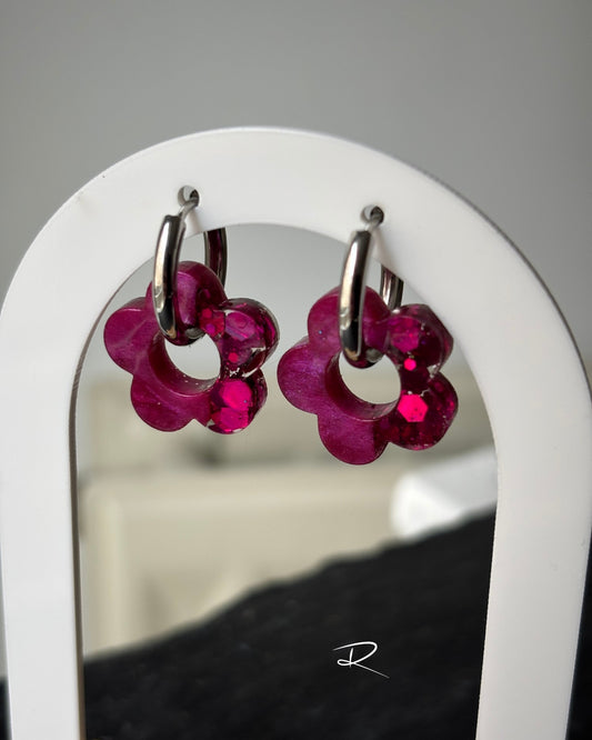 Rose et strass