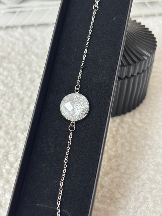 Bracelet blanc et argenté