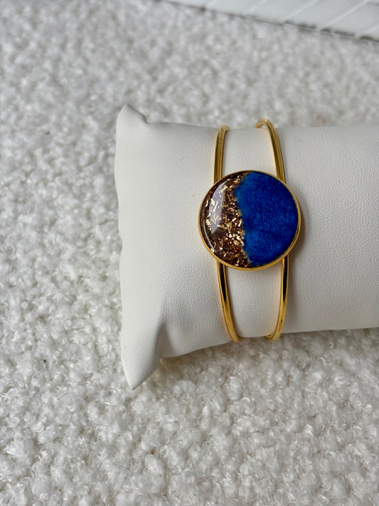 Bracelet Éléonore bleu & or