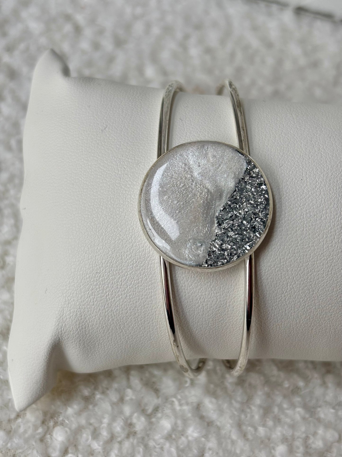 Bracelet Éléonore blanc & argent