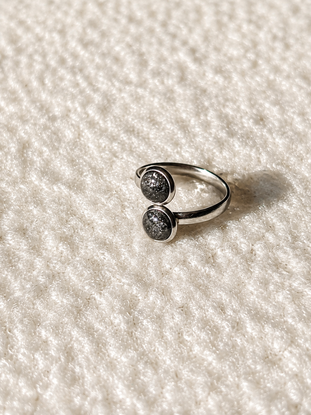 Bague Noire & Argent