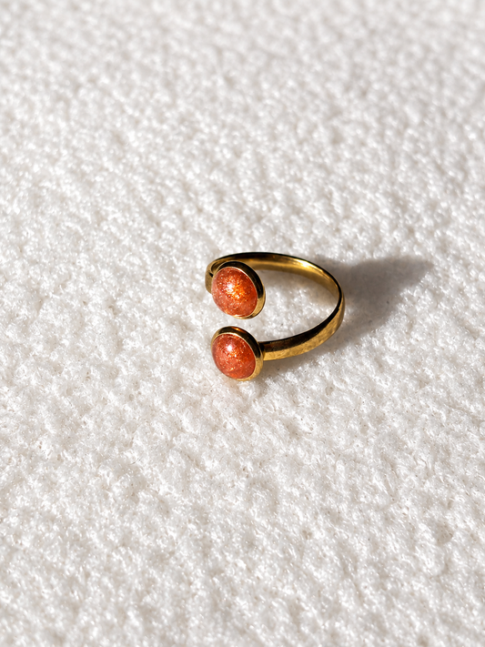 Bague Orange & Or