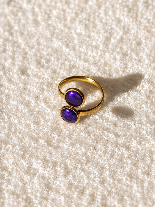 Bague violette & or