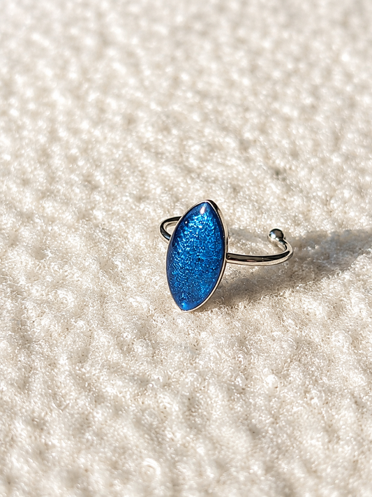 Bague Bleu & Argent