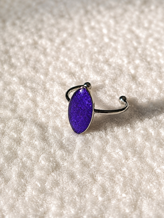 Bague violette & argent