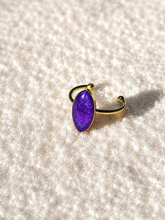 Bague violette & or