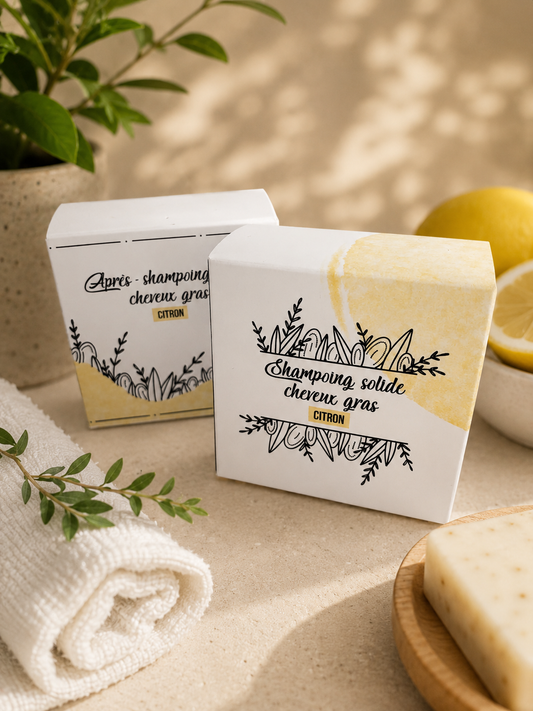 Shampoing & Après-Shampoing Citron (Cheveux Gras)