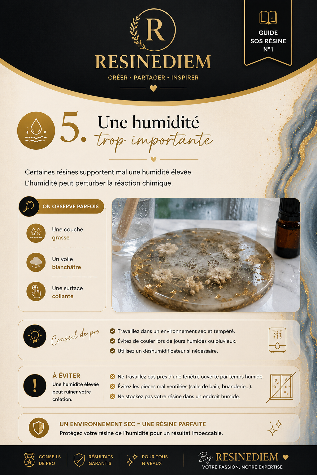 Pourquoi ma résine reste collante ?