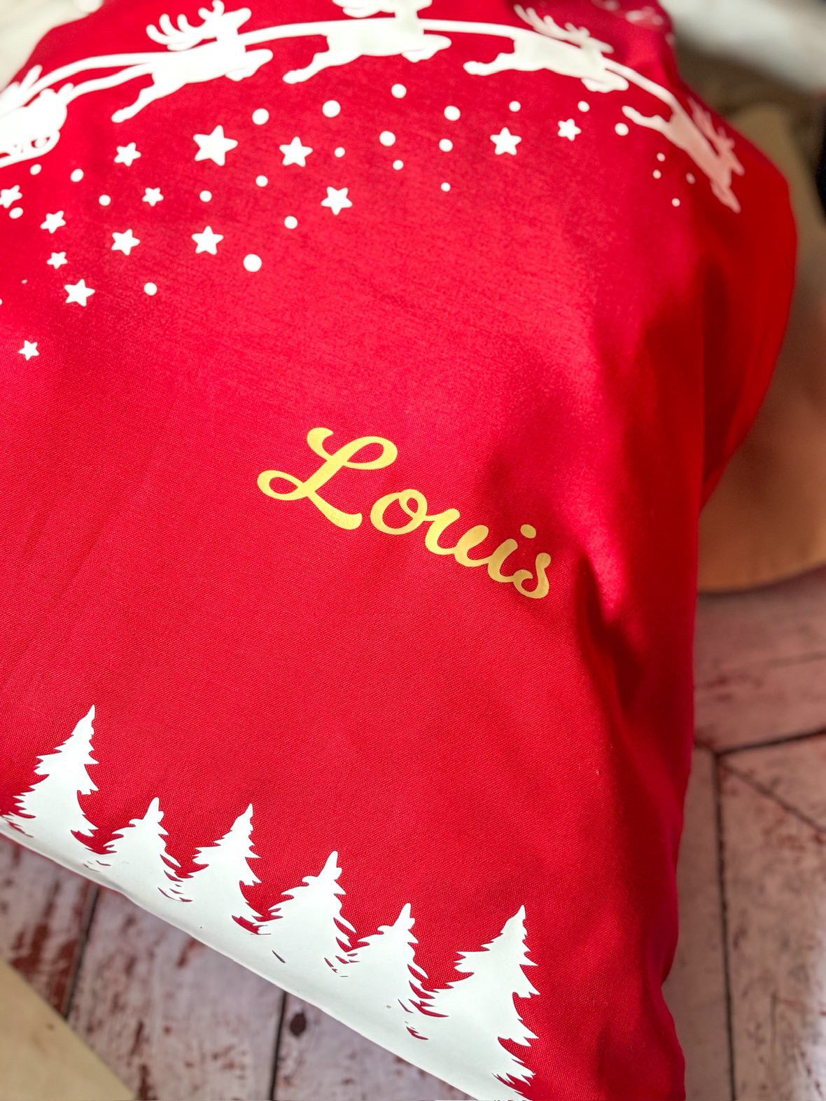 Hotte de Noël rouge