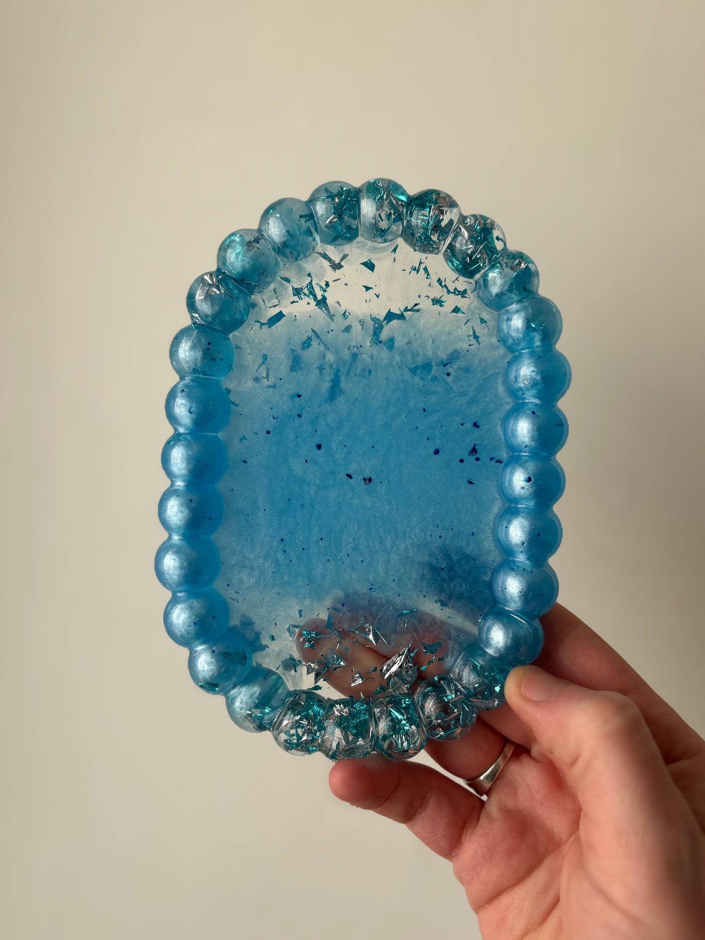 Petit plateau bleu