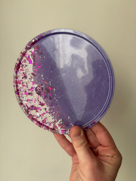 Plateau rond violet
