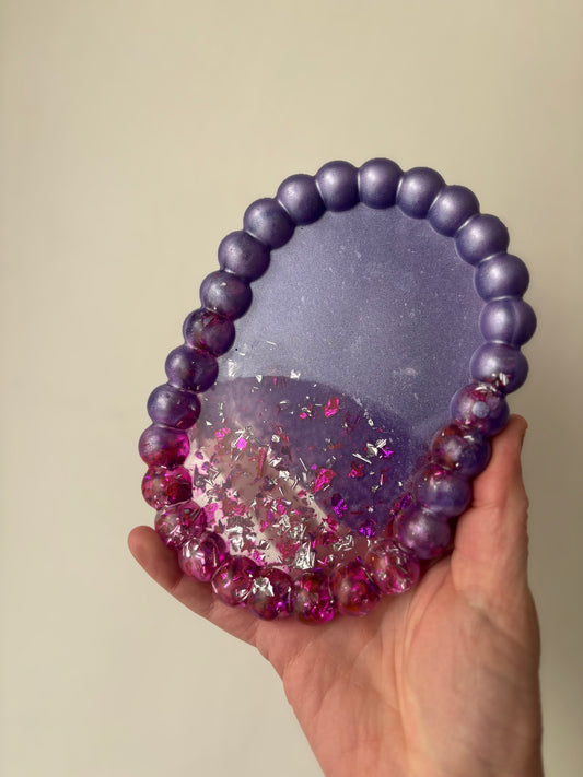 Plateau ovale violet