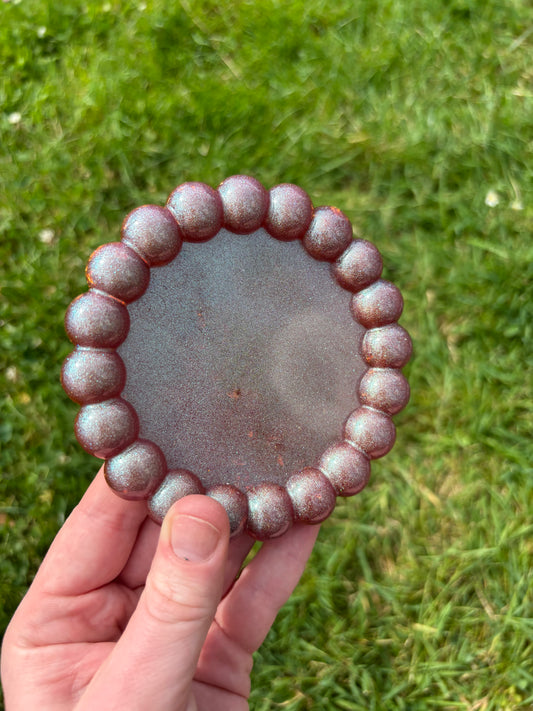 Petit plateau rond bulle paillettes
