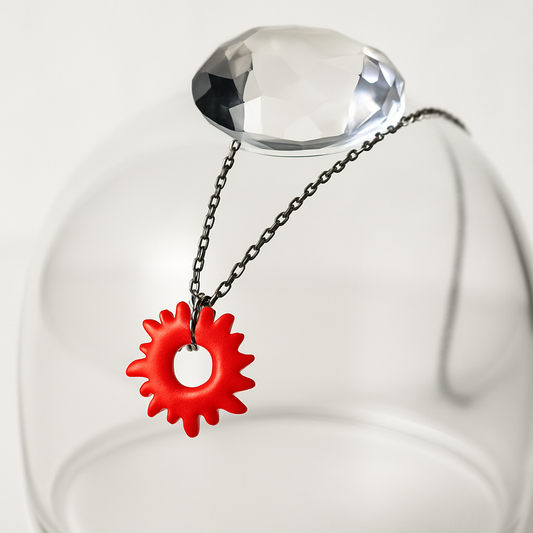Collier soleil rouge