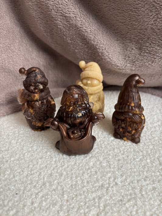 Lot sujets marron beige & gold