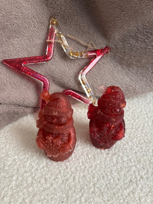 Lot de 3 sujets rouge & gold