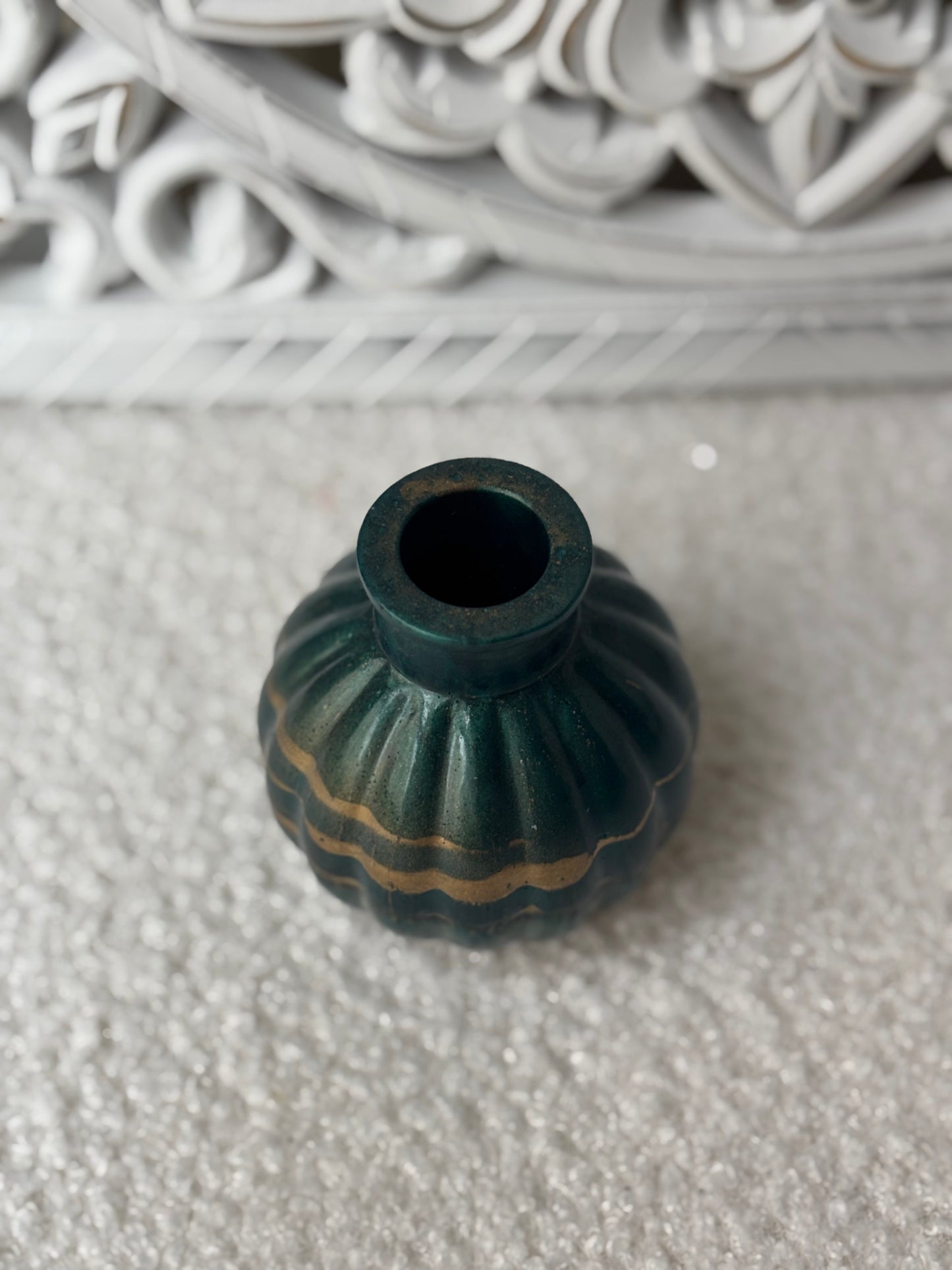 Bougeoir vert canard