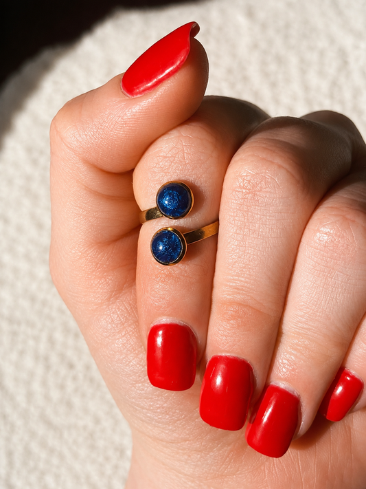 Bague Bleu royal & or