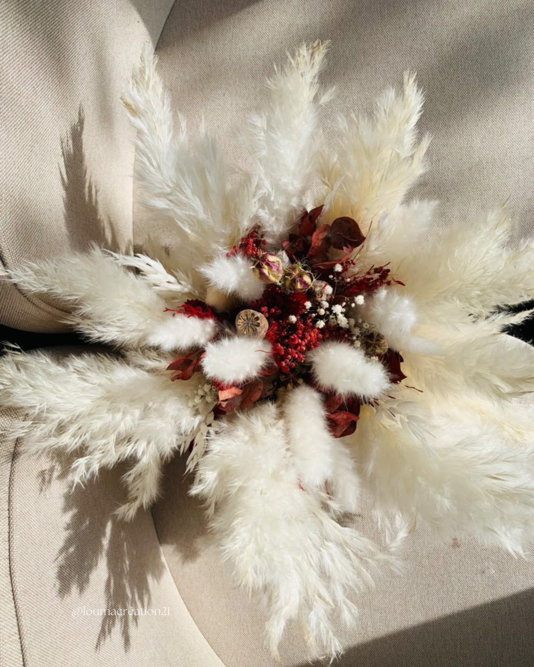 Bouquet de mariage pampas