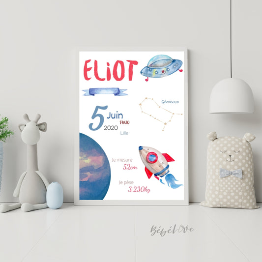 Affiche Naissance Espace