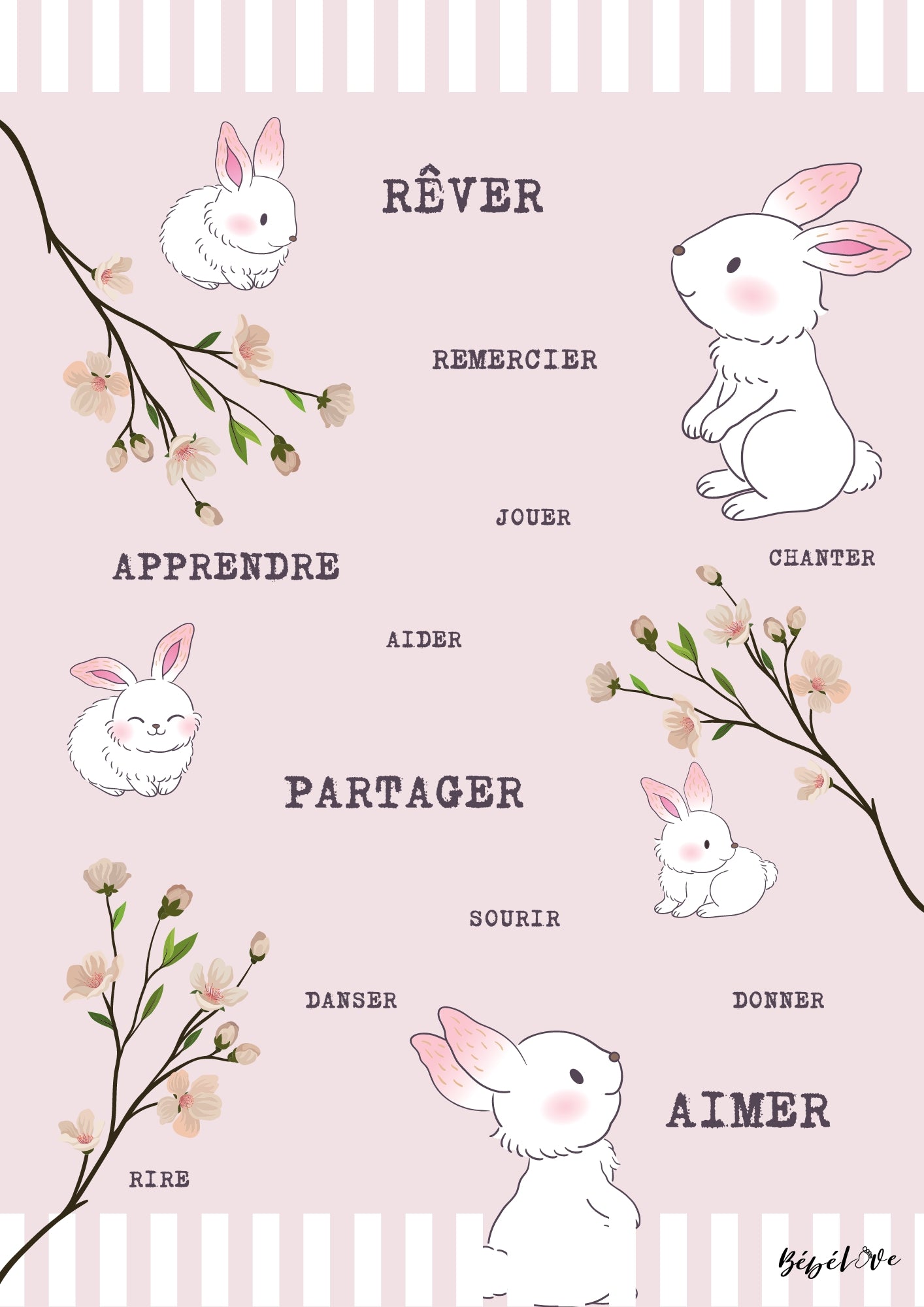 Affiche positive Lapin